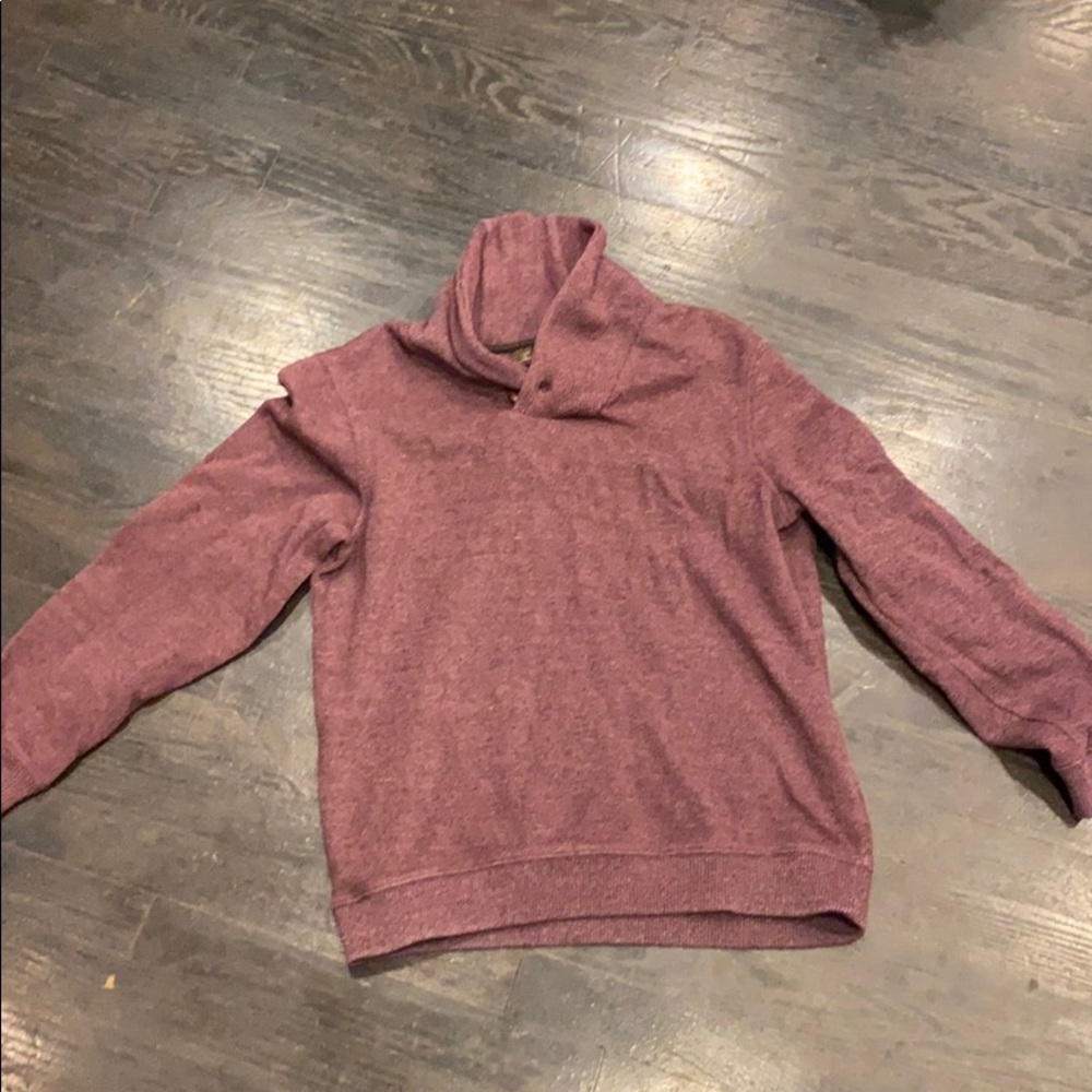 Tasso Elba Shawl Collar Maroon Sweater